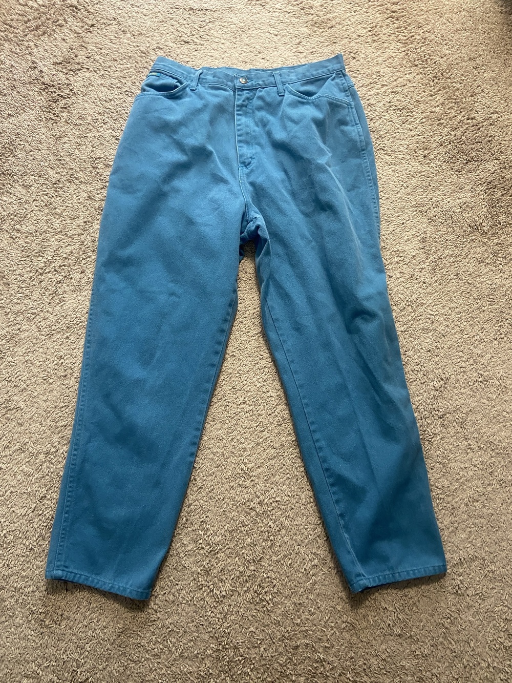 Gitano Jeans Womens Plus 20W Blue High Rise Relaxed Tapered Cotton Denim Pants